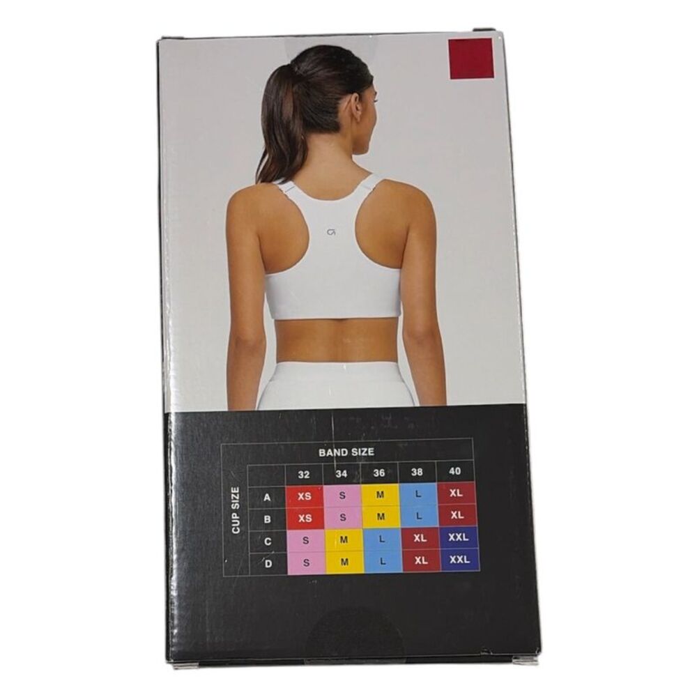 GapFit Women's Lightweight & Breathable Racerback Sports Bra - White - Picture 2 of 2